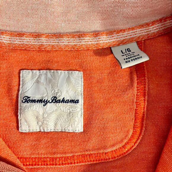 Tommy Bahama Men's 1/4 Zip Pullover Long Sleeve Sweatshirt Orange/Pink Size L - Picture 4 of 13